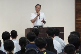 阿部知事による特別授業