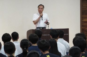 阿部知事による特別授業